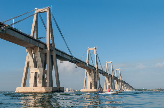 Cable-stayed bridge, an example structure suited to distributed fiber-optic strain and vibration monitoring
