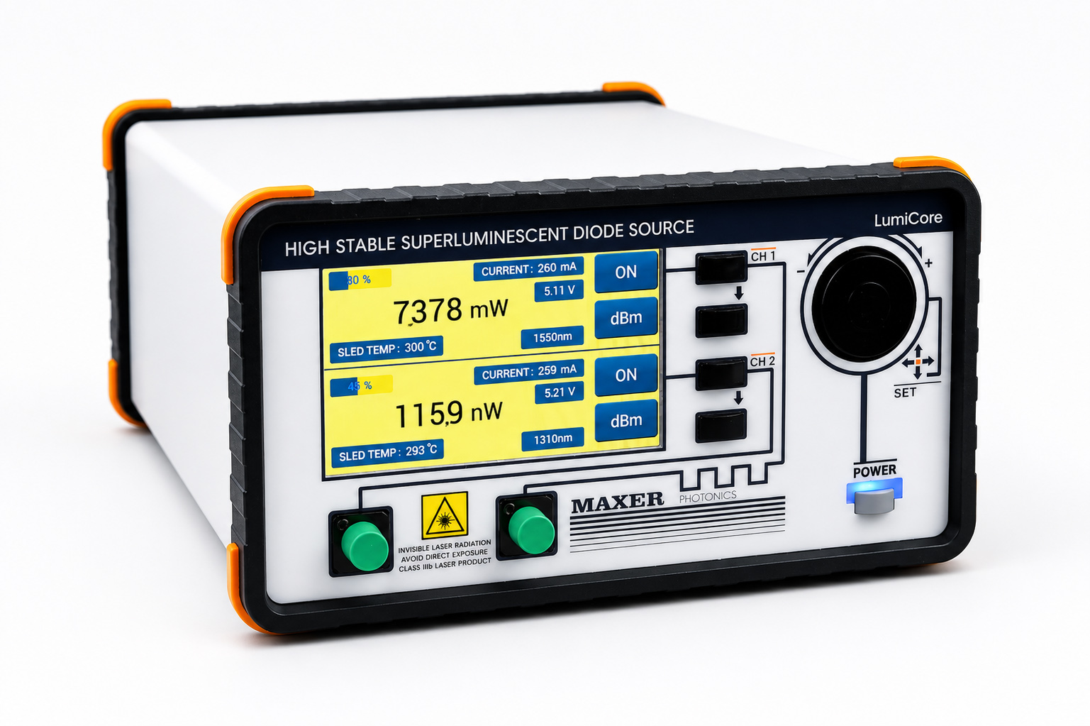 LumiCore high-stability SLED source instrument